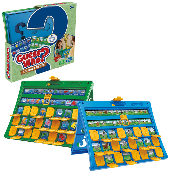 Hasbro Gaming Guess Who? Animal Friends Game, Includes 2 Double-Sided Animal Sheets, 2-Player Board Games for Kids, Ages 6+ (Exclusive)