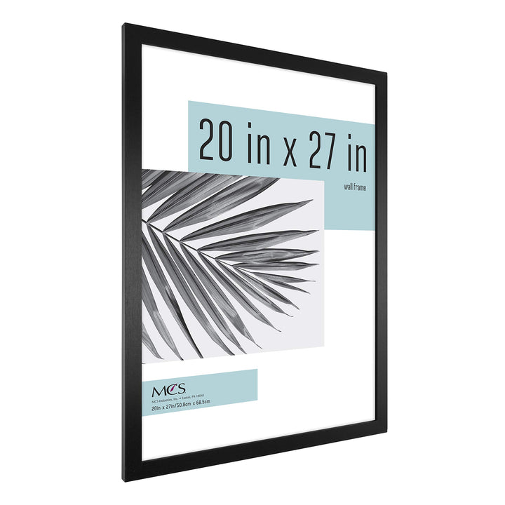 MCS Studio Gallery 20x27 Poster Frame Black Woodgrain, Vertical & Horizontal Wall Hanging Large Picture Frame for Photos, Posters & Art Prints (1-Pack) 1-Pack 20x27 - Select