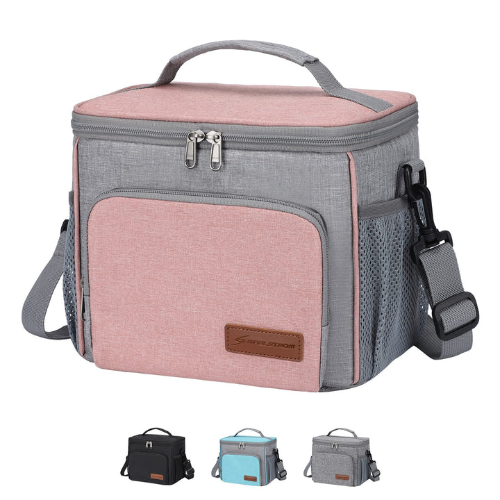 Maelstrom Lunch Box for Men,Insulated Lunch Bag Women/Men,Leakproof Lunch Cooler Bag, Lunch Tote Bag 4.New Single Layer - Pink 4.New Single-Layer (8L/12cans)