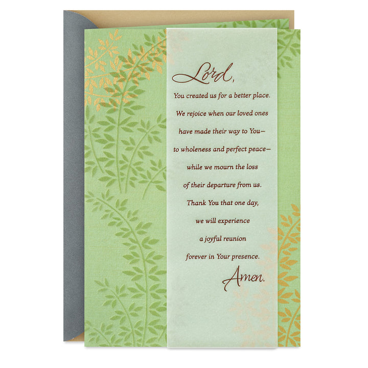 Hallmark DaySpring Religious Sympathy Card (Better Place) Better Place