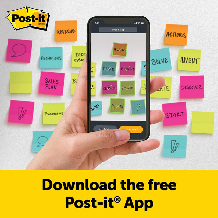 Post-it Dispenser Pop-up Notes, 3x3 in, 5 Pads, Canary Yellow, Clean Removal, Recyclable