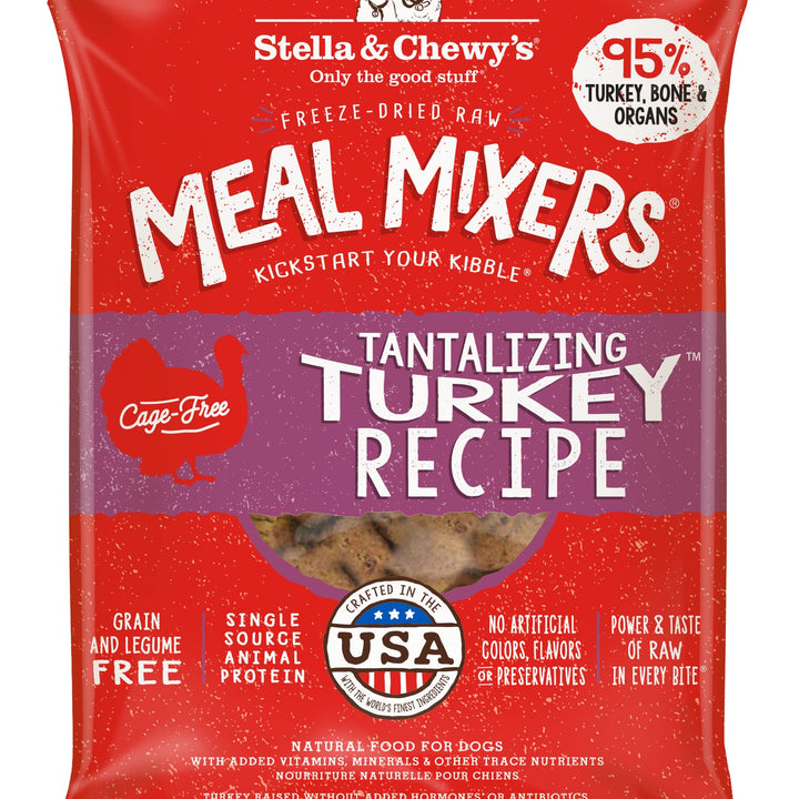 Stella & Chewy's Freeze Dried Raw Tantalizing Turkey Meal Mixer – Dog Food Topper for Small & Large Breeds – Grain Free, Protein Rich Recipe – 1 oz Bag 1 Ounce (Pack of 1)