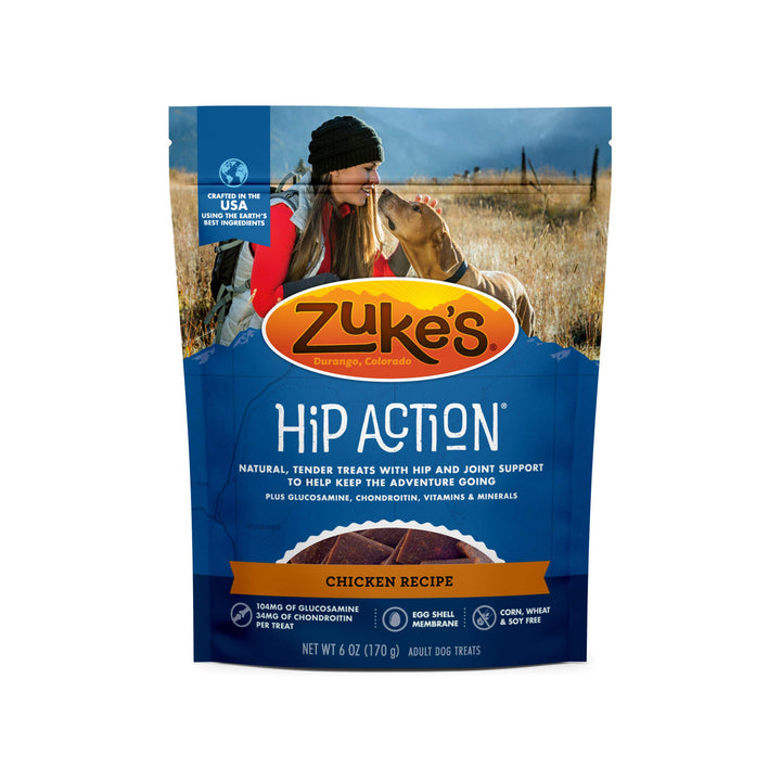 Zuke's Hip Action Hip & Joint Natural Dog Treats Crafted in the USA 6 Ounce (Pack of 1)