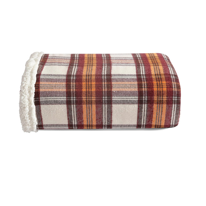 Eddie Bauer - Throw Blanket, Super Soft Reversible Sherpa Fleece Bedding, Ideal Christmas & White Elephant Gifts, Cozy Plaid Throw Blankets for Couch (Edgewood Red, Throw) Edgewood Red Sherpa Throw