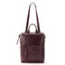 The Sak Loyola Convertible Backpack in Leather, Adjustable Convertible Strap, Mahogany Tile Emboss Medium