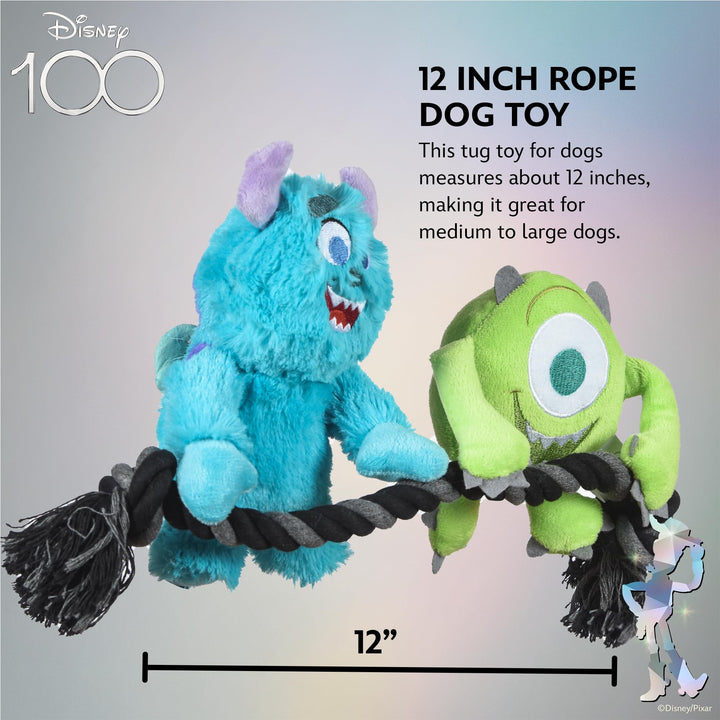 Disney for Pets Pixars Monsters, Inc. Rope Pet Toy, 12in | Disney Pixar Dog Toys | Rope Tug Toy for Dogs Inspired by Mike and Sulley from Pixars Monsters, Inc.