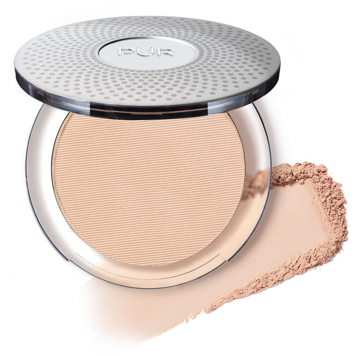 PUR Beauty 4-in-1 Pressed Mineral Makeup Powder Foundation with SPF 15 - Concealer & Finishing Compact Pressed Powder for Face - Buildable Medium to Full Coverage Foundation Powder (Ivory)