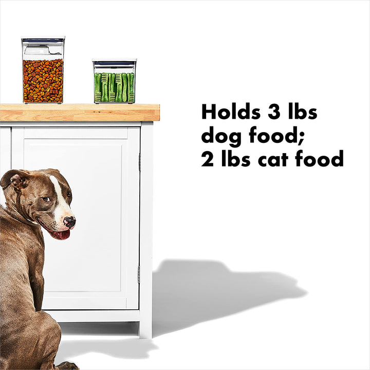 OXO Good Grips Pet POP Container – 2.8 Qt/2.6 L |Ideal for up to 3lbs of Dog Food or 2lbs of Cat Food | Airtight Storage Container | BPA Free Pet POP 2.8 Qt