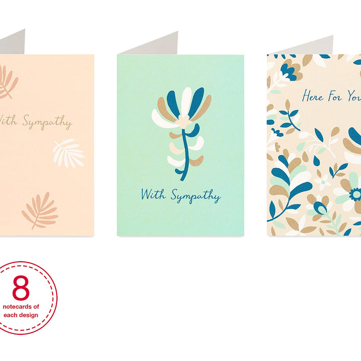 American Greetings Sympathy Cards Assortment, 6 Nature-Inspired Designs (48-Count)