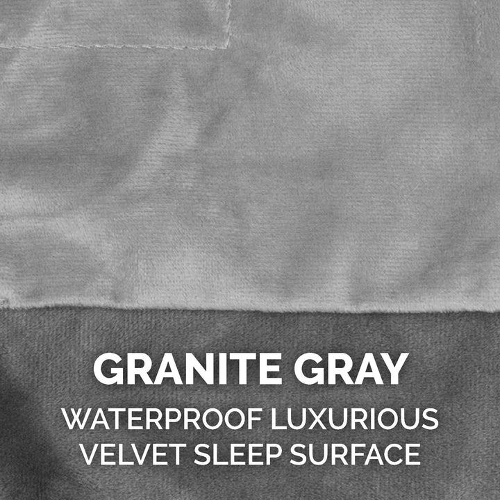 Furhaven Waterproof Throw Blanket for Dogs & Indoor Cats, Washable - Two-Tone Luxe Velvet Dog Blanket - Granite Gray, Large Blanket - Two-tone Luxe Velvet (Granite Gray) Waterproof Only