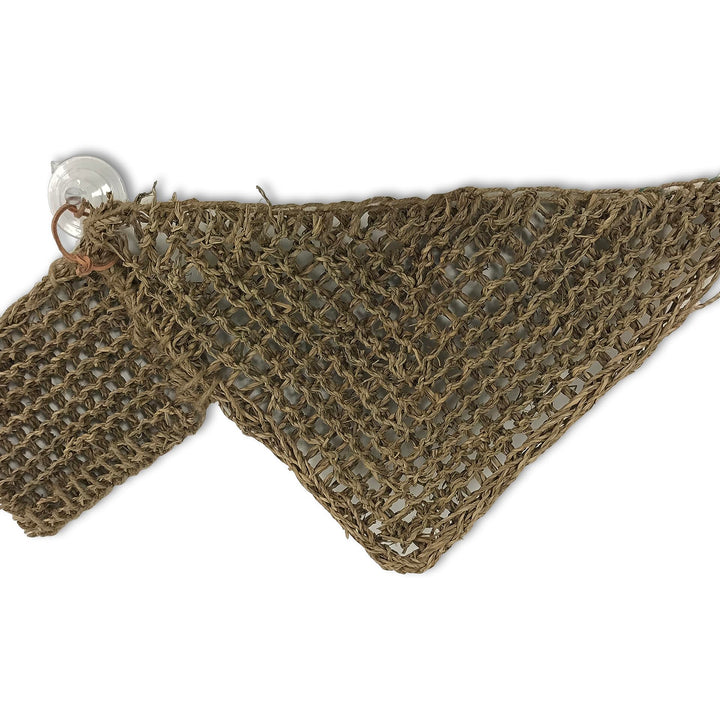 Penn-Plax Reptology Lizard Lounger Corner Triangle with Ladder– 100% Natural Seagrass Fiber – Great for Bearded Dragons, Anoles, Geckos, and Other Reptiles – Large
