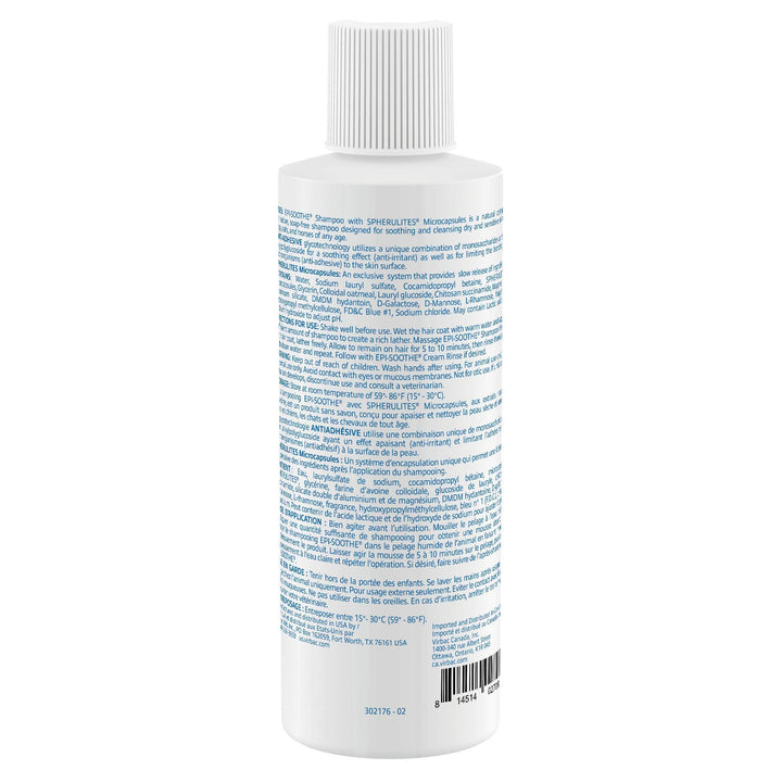 Virbac Epi-Soothe Cream Rinse Pet Conditioner For Dogs, Cats & Horses (8 oz) - For Dry or Sensitive Skin 8 Oz