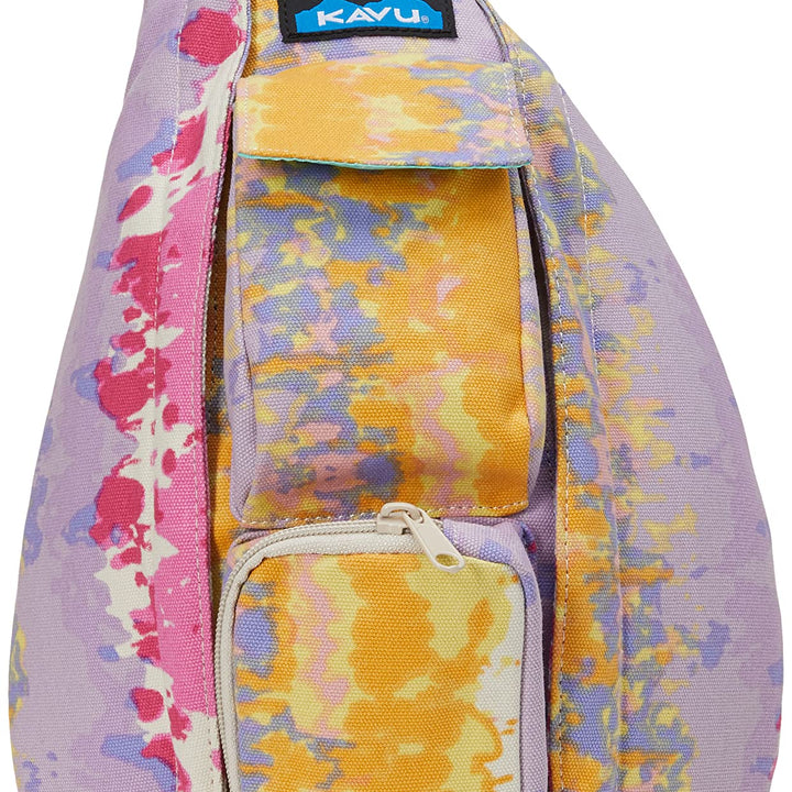 KAVU Mini Rope Bag Cotton Crossbody Sling One Size Beach Tie Dye