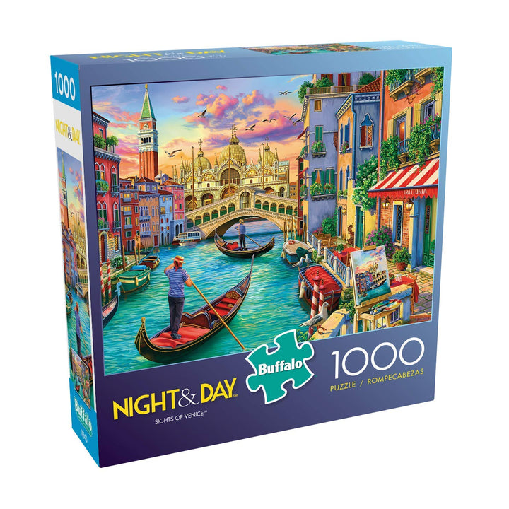 Buffalo Games - Sights of Venice - 1000 Piece Jigsaw Puzzle for Adults Challenging Puzzle Perfect for Game Nights - 1000 Piece Finished Size is 26.75 x 19.75