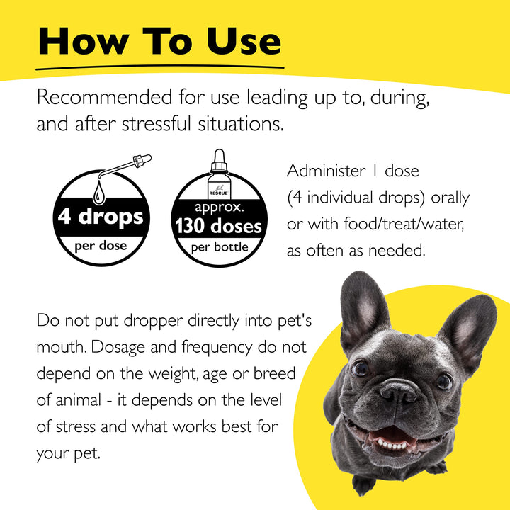 Bach RESCUE REMEDY PET Dropper 20mL, Natural Stress Relief, Calming for Dogs, Cats, & Other Pets, Homeopathic Flower Essence, Thunder, Fireworks & Travel, Separation, Sedative-Free