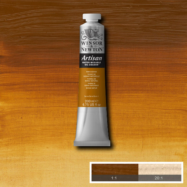 Winsor & Newton Artisan Water Mixable Oil Colour, 6.75-oz (200ml), Raw Sienna 200-ml Tube