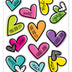 Carson Dellosa Kind Vibes Motivational Stickers—6 Sheets of Heart Stickers with Inspirational Messages, Reward Stickers for Classroom or Homeschool (72 pc) Doodle Hearts