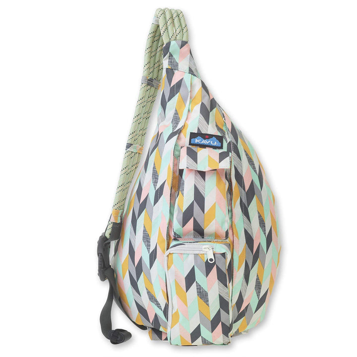 KAVU Original Rope Sling Bag Polyester Crossbody Backpack - Carbon Tribal One Size