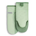 KitchenAid Beacon Two-Tone Non-Slip Oven Mitt Set, Pistachio/Graphite Green, 5.75"x13", 2 Piece 5.75"x13"