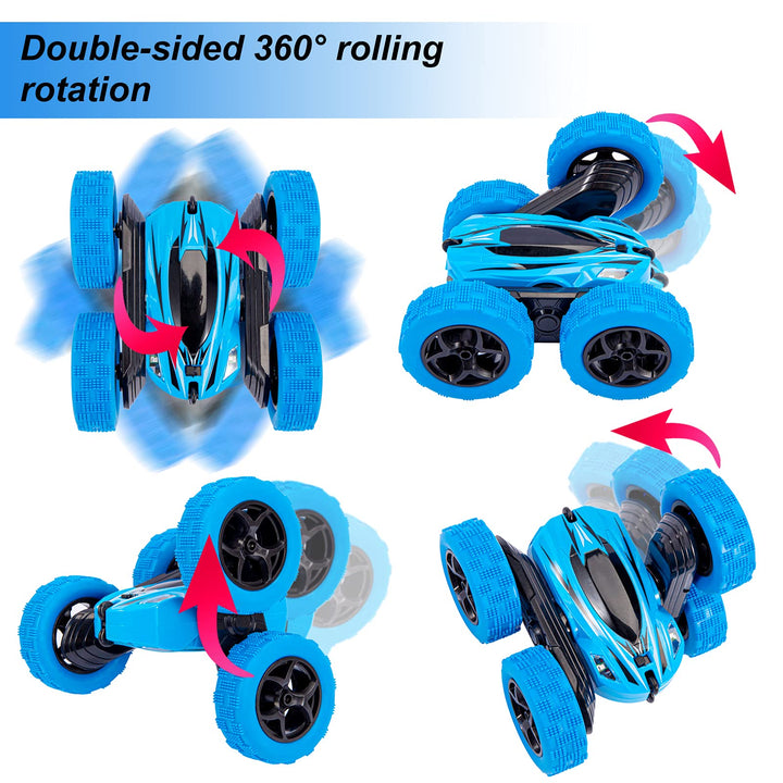 2PACK RC Stunt Car Watch Gesture Sensor Car 4WD Double Sided 360 Degree Rotating Tumbling Rechargeable Car High Speed 2.4GHZ Off Road Hobby RC Toy Cars for Xmas Birthday Gift Adults,Kids