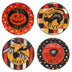 Certified International Spooky Halloween 8.75" Salad/Dessert Plate, Multicolor, Medium, Set of 4