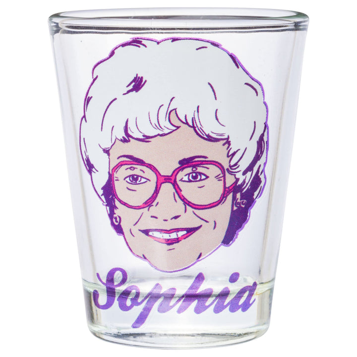 Silver Buffalo Golden Girls Four Characters 4pc Mini Glass Set, 1.5 Ounces