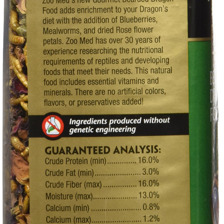 Zoo Med 5118 Gourmet Bearded Dragon Food, 15 oz