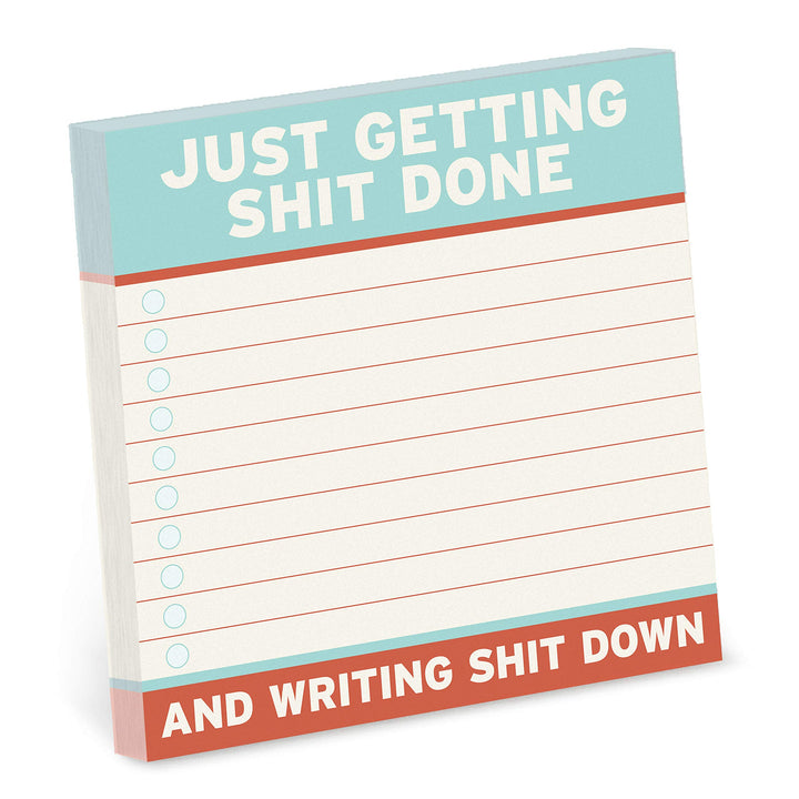 8-Count Knock Knock Getting Shit Done Large Sticky Notes (4 x 4-inches) 8-Count