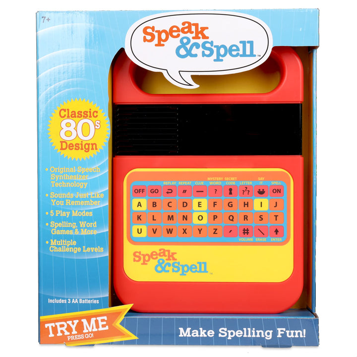 Speak & Spell Electronic Game - Educational Learning Toy, Spelling Games, 80s Retro Handheld Arcade, Autism Toys, Activity for Boys, Girls, Toddler, Ages 7+ Speak & Spell