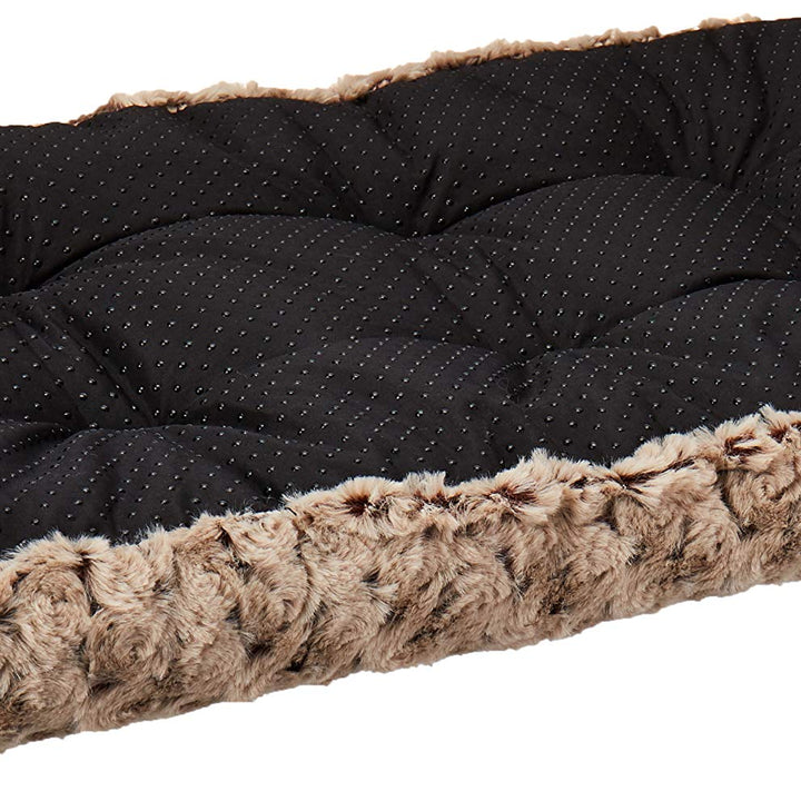 Midwest Homes for Pets Deluxe Dog Beds | Super Plush Dog & Cat Beds Ideal for Dog Crates | Machine Wash & Dryer Friendly, 1-Year Warranty Mocha 22-Inch