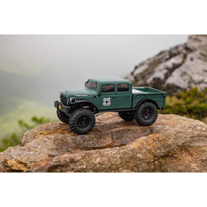 Axial RC Truck SCX24 40's 4 Door Dodge Power Wagon Green 1/24 4 Wheel Drive-RTR(Everything Needed to Run Included) AXI00007T2