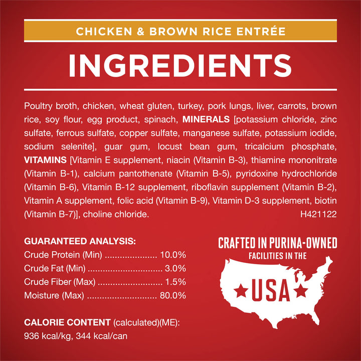 Purina ONE Tender Cuts in Gravy Chicken and Brown Rice, and Beef and Barley Entrees Wet Dog Food Variety Pack - (2 Packs of 6) 13 oz. Cans Beef,Chicken 2.44 Pound (Pack of 2)