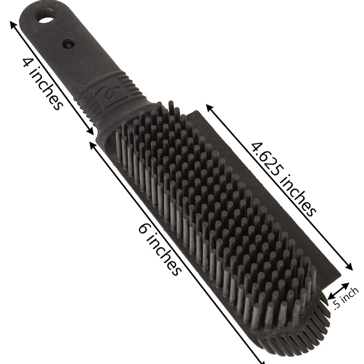 FURemover Plus, Rubber Pet Hair Remover Brush, Black with Gentle Bristles for Grooming Dogs and Cats, Pack of 2, Black