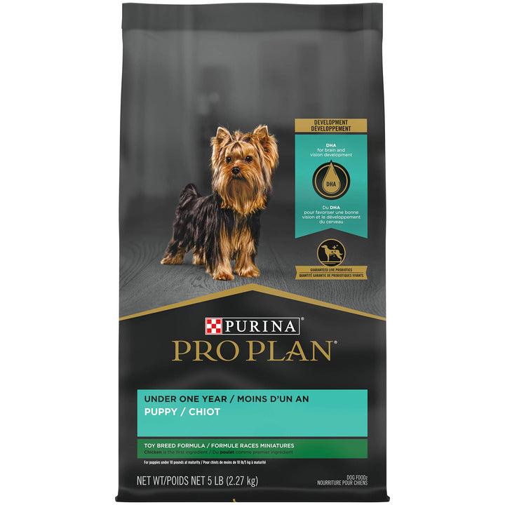 Purina Pro Plan Toy Breed Dog Food With Probiotics for Dogs, Chicken & Rice Formula - 5 lb. Bag 6.67 Ounce (Pack of 12)