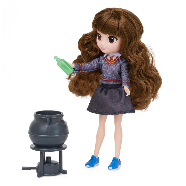 Wizarding World Harry Potter, 8-inch Brilliant Hermione Granger Doll Gift Set with 5 Accessories and 2 Outfits, Kids Toys for Ages 5 and up