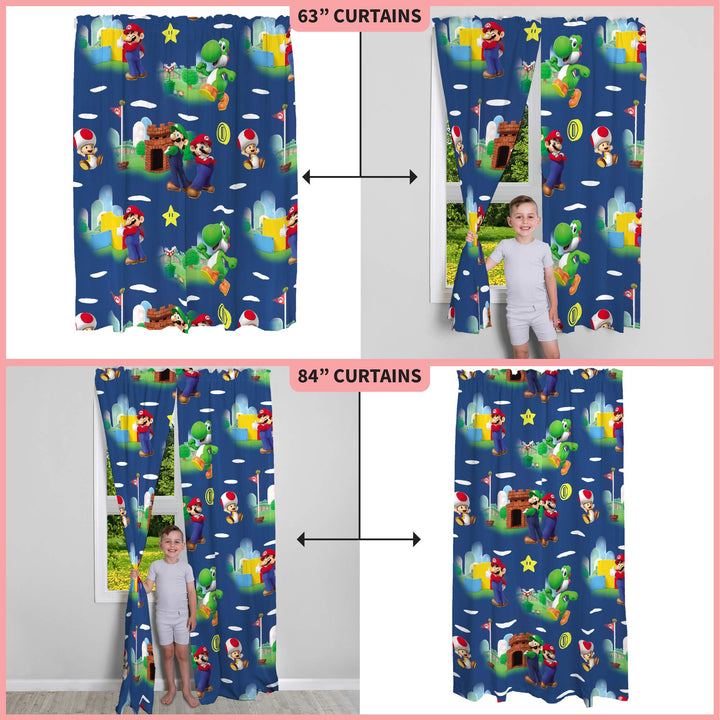 Franco Kids Room Window Curtains Drapes Set, 82 in x 63 in, Jurassic World 41"W x 63"L (Pack of 1)