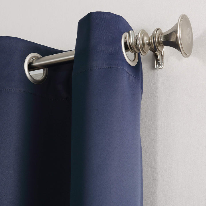 Sun Zero Easton Energy Saving Blackout Grommet Curtain Panel, 40" x 54", Navy Blue 40" x 54"