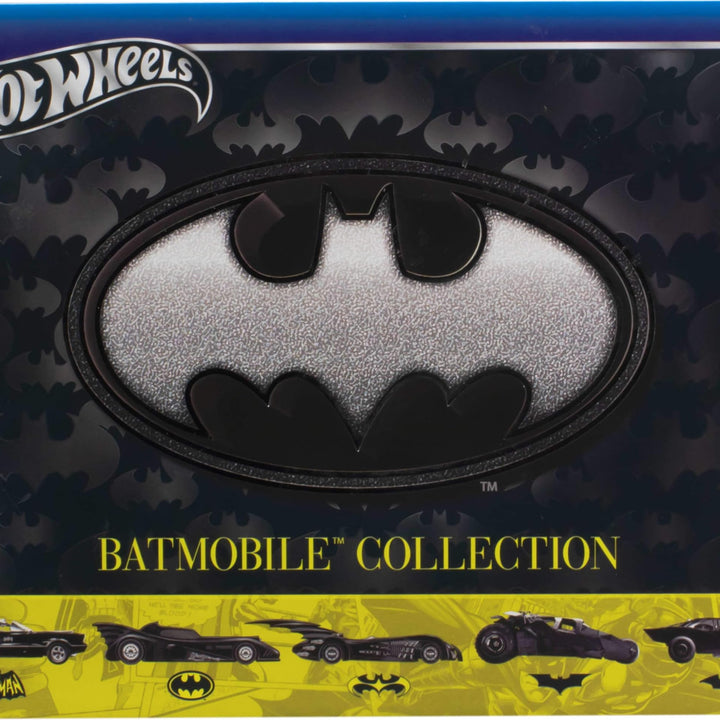 Hot Wheels 1:64 Scale Die-Cast Toy Cars, Set of 5 Batman 85th Anniversary Vehicles with 5 Different Batmobile Replicas in Commemorative Packaging