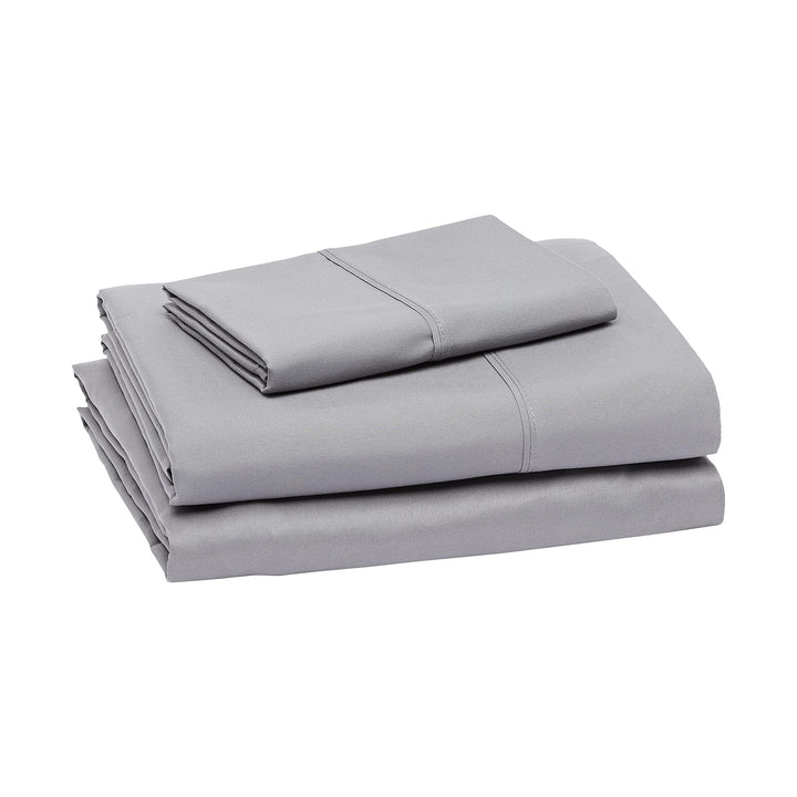 Basics Lightweight Super Soft Easy Care Microfiber 3 Piece Sheet Set with 14" Deep Pockets, Twin, Gray Arrows, Printed