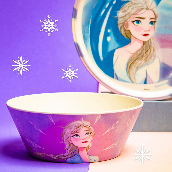 Zak Designs Disney Frozen 2 Kids Dinnerware Set 3 Pieces, Durable and Sustainable Melamine Bamboo Plate, Bowl, and Tumbler are Perfect For Dinner Time With Family (Anna, Elsa, Olaf) 8" Plate, 6" Bowl, 10oz Tumbler Frozen 2 (Anna, Elsa, Olaf)