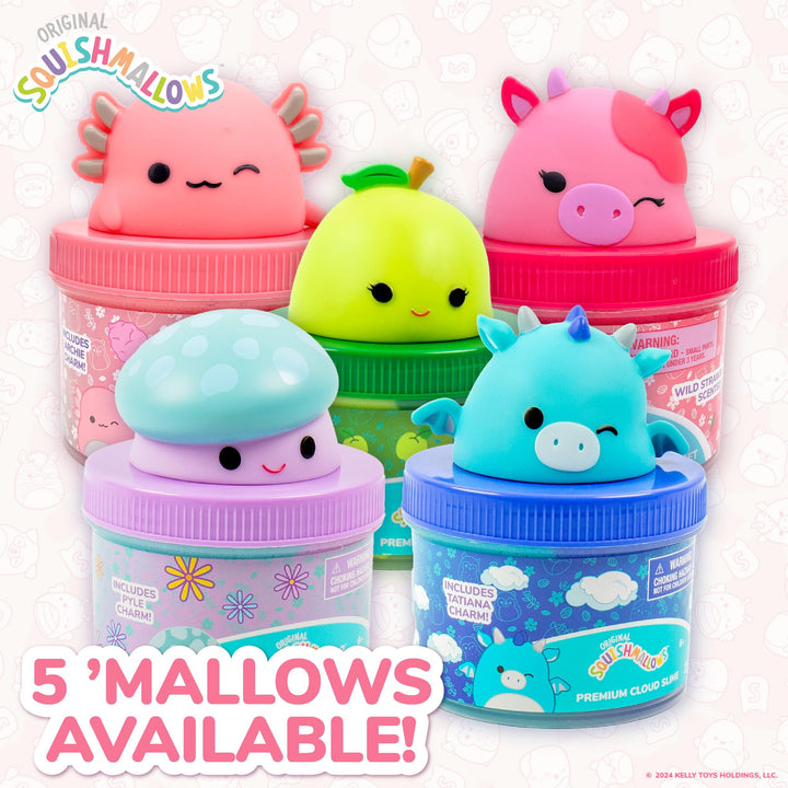 SQUISHMALLOWS Original Archie The Axolotl Premium Scented Slime, 8 oz. Smooth Slime, Cotton Candy Scented, 3 Fun Slime Add Ins, Pre-Made Slime for Kids, Great 6 Year Old Toys, Super Soft Sludge Toy