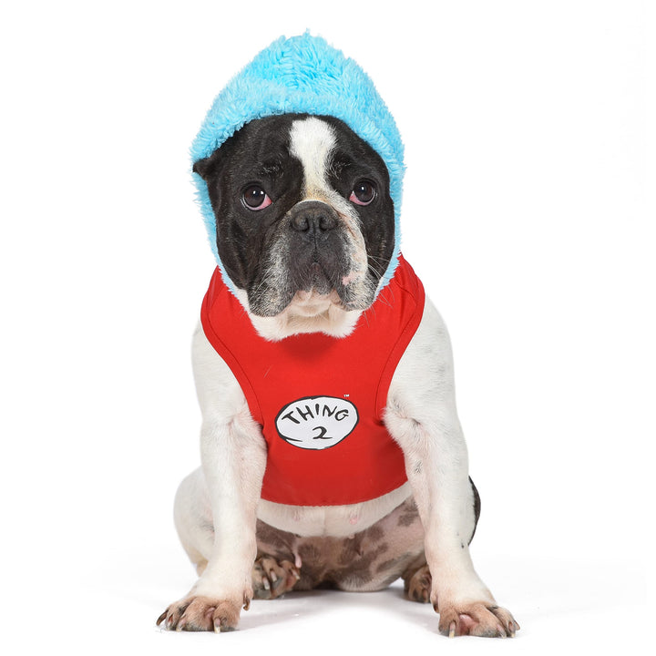 The Cat in The Hat: Halloween Thing 2 Costume- Small | Funny Halloween Costumes for Dogs, Officially Licensed Dr. Seuss Dog Halloween Costume (FF23034)