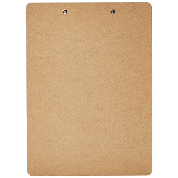 Basics Hardboard Office Clipboard, 6-Pack, Brown