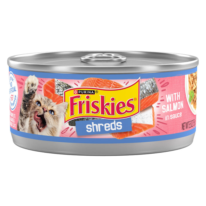 Purina Friskies Shreds With Salmon in Sauce Wet Cat Food - (Pack of 24) 5.5 oz. Cans