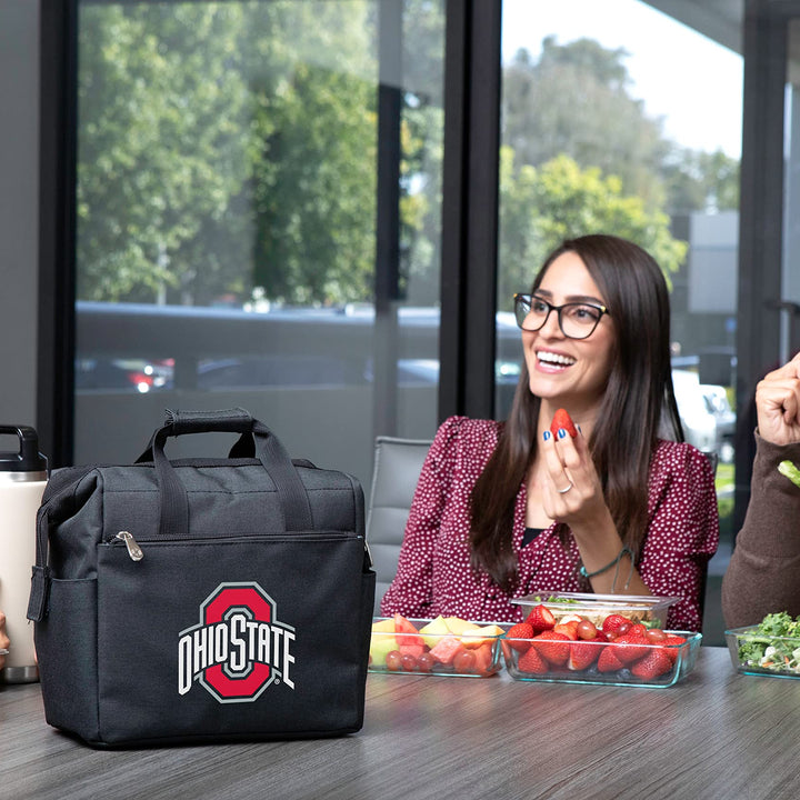 PICNIC TIME NCAA unisex-adult NCAA On The Go Lunch Cooler Ohio State Buckeyes 10 x 6 x 10.5 Black