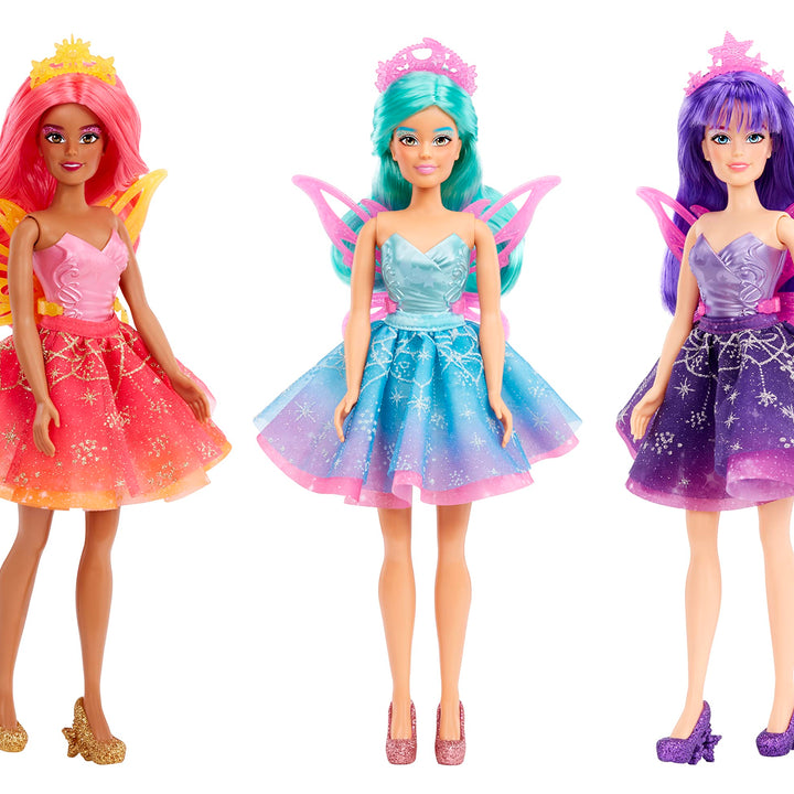 MGA Entertainment Dream Ella Color Change Surprise Fairies Celestial Series Doll - Yasmin Sun Inspired Fairy with Iridescent Sparkly Wings & Purple Hair, Great Gift, for Kids Ages 3, 4, 5+ (585121)