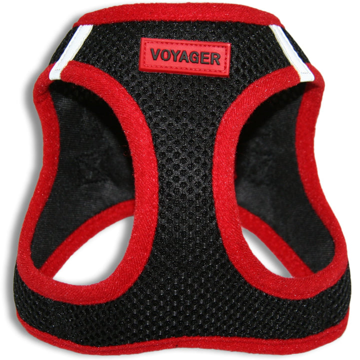 Voyager Step-In Air Dog Harness - All Weather Mesh Step in Vest Harness for Small and Medium Dogs by Best Pet Supplies - Red, Large