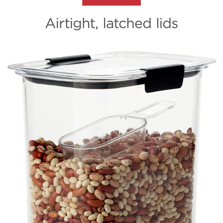 Rubbermaid Brilliance Cereal Food Storage Container with Flip Top Spout, Dishwasher Safe, Clear