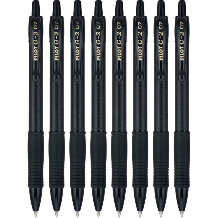 Pilot, G2 Edge Premium Gel Roller Pens, Fine Point 0.7 mm, Black, Pack of 8 8-Pack