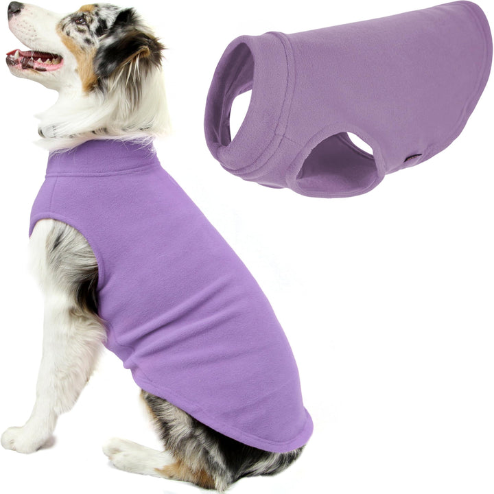 Gooby Stretch Fleece Vest Dog Sweater - Lavender, 6X-Large - Warm Pullover Fleece Dog Jacket - Winter Dog Clothes for Small Dogs Boy - Dog Sweaters for Small Dogs to Dog Sweaters for Large Dogs 6X-Large Length (27.5")